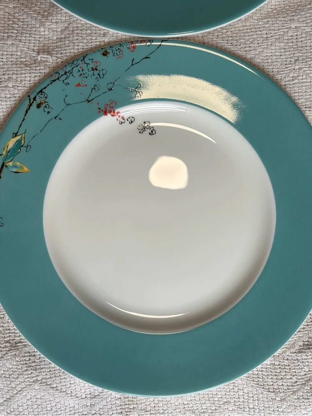 Lenox CHIRP Turquoise Simply Fine -- Set of 4 Dinner Plates 11
